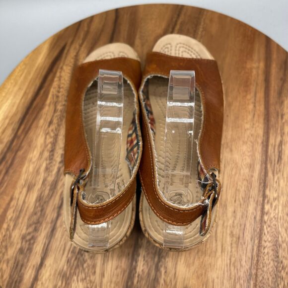 Crocs A Leigh Sandals Women Size 9 Brown Comfort Casual Walking Flip Flops - Picture 5 of 7